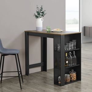 Bartafel Danderyd met 3 planken 120x60x105,5 cm [en.casa]