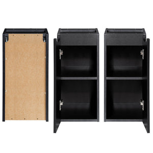 Wastafelonderkast met wastafelblad met 1 deur Newport [en.casa]