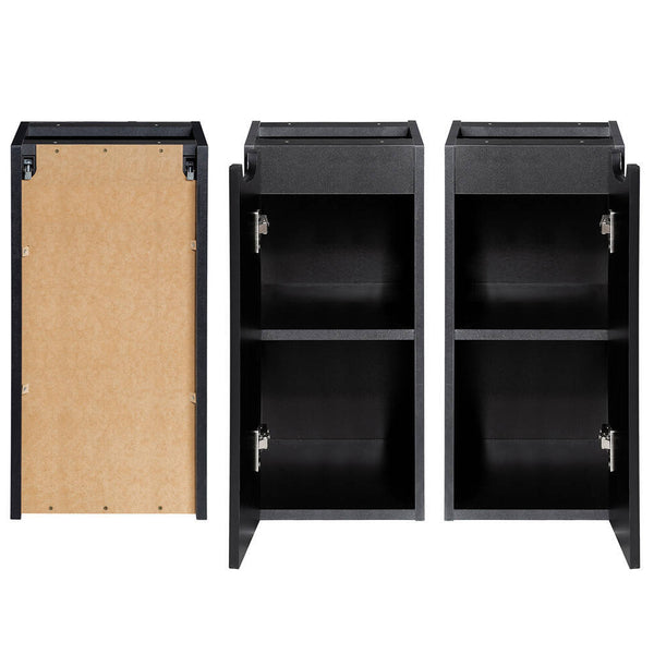 Wastafelonderkast met wastafelblad met 1 deur Newport [en.casa]