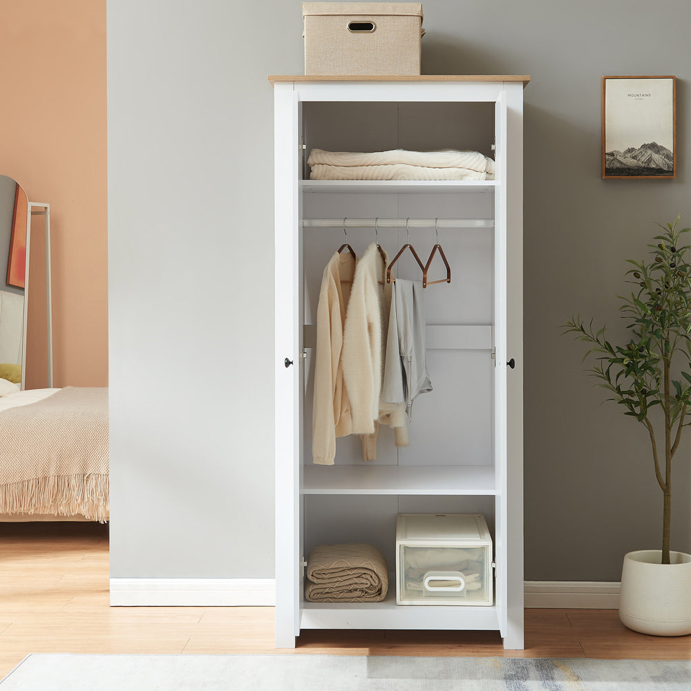 Kledingkast Trorjam 2-deurs 175x80x52 cm [en.casa]