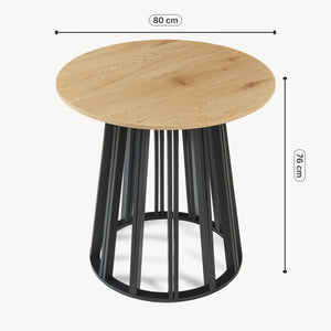 Eettafel Lensuu rond 80x76 cm [en.casa]