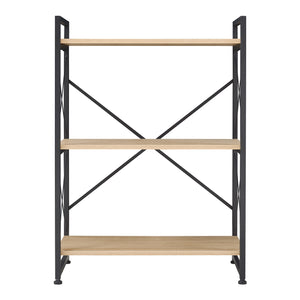 Boekenkast Skørping eikenkleurig en zwart [en.casa]