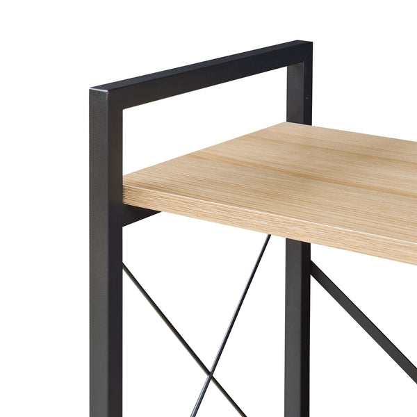 Boekenkast Skørping eikenkleurig en zwart [en.casa]