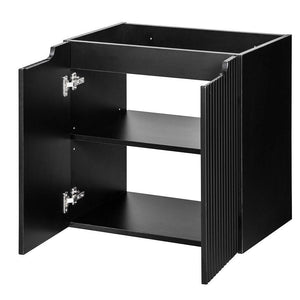 Wastafelonderkast met wastafel Newport Black [en.casa]