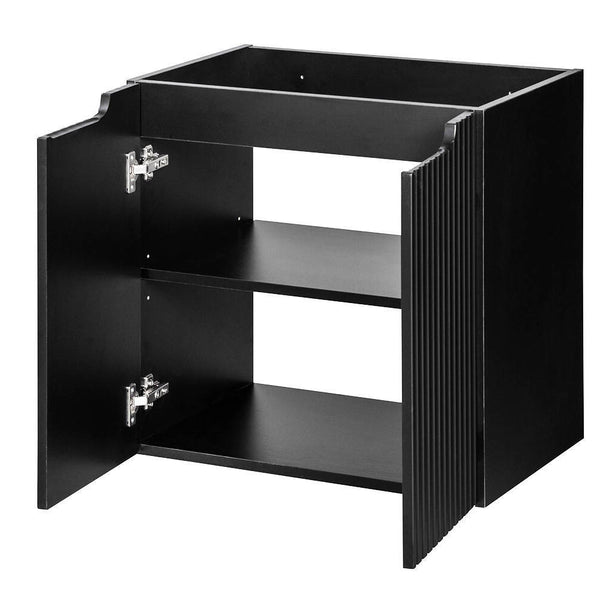 Wastafelonderkast met wastafel Newport Black [en.casa]