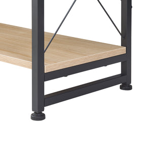 Boekenkast Skørping eikenkleurig en zwart [en.casa]