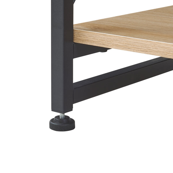 Boekenkast Skørping eikenkleurig en zwart [en.casa]