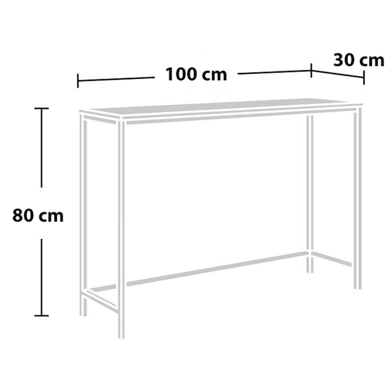 Maatschets Consoletafel Kronoby 80x100x30 cm [en.casa]