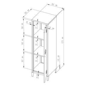 Lockerkast Kurikka metaal 137x38x38 cm [en.casa]