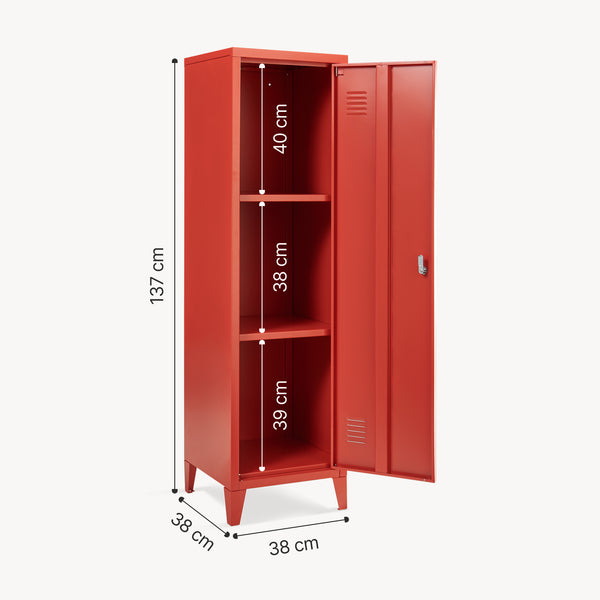 Lockerkast Kurikka metaal 137x38x38 cm [en.casa]