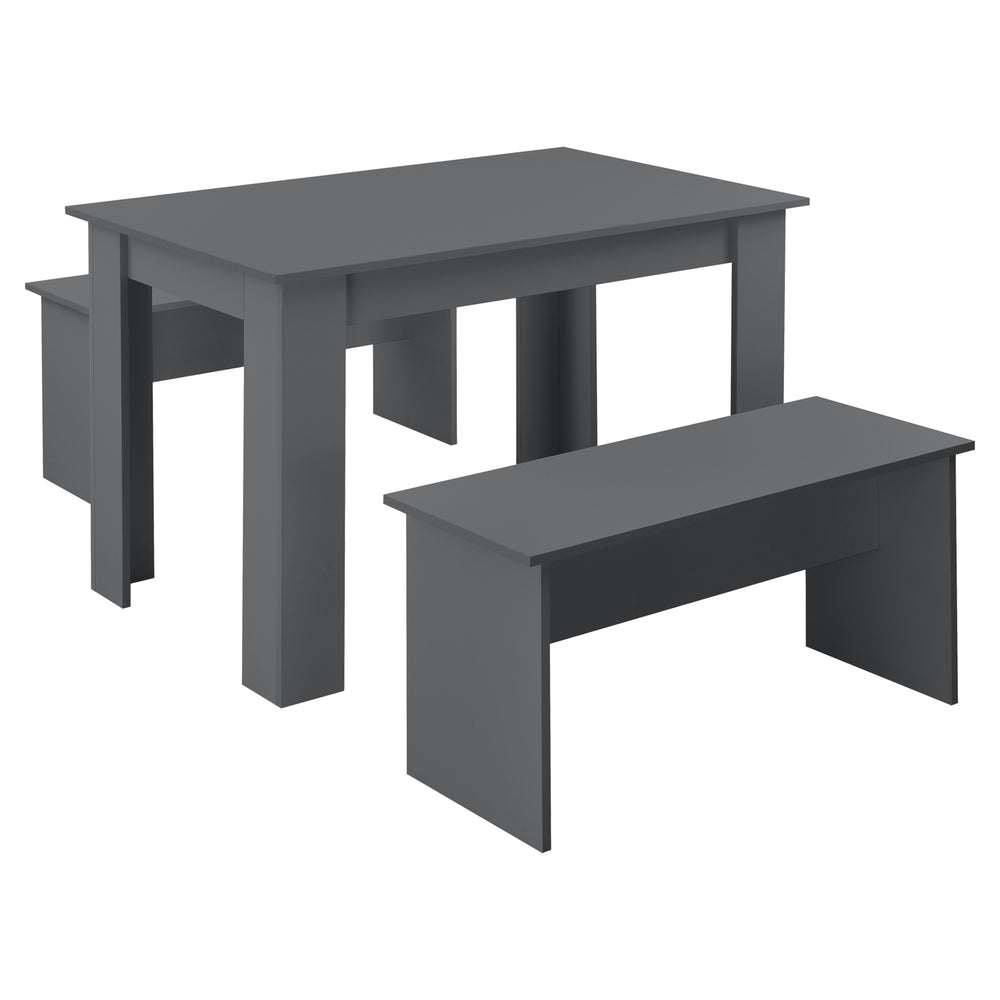 Tafel- en bankenset 110x70 cm in verschillende kleuren en.casa - premiumXL