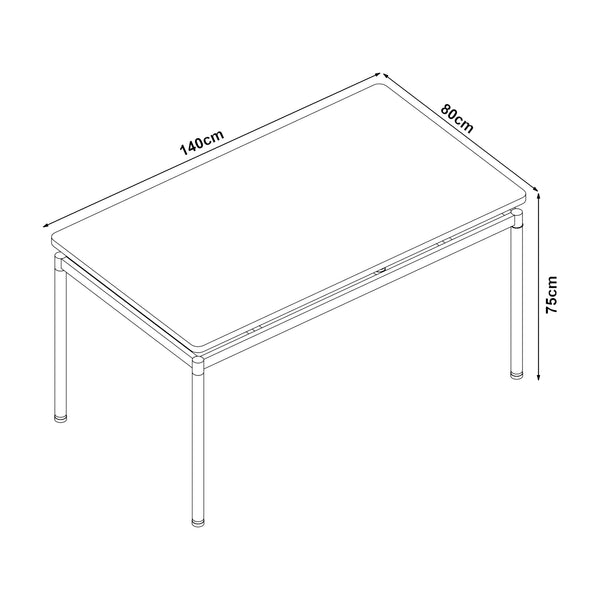 Eetkamerset Hemnes en Köfering 5-delig [en.casa]