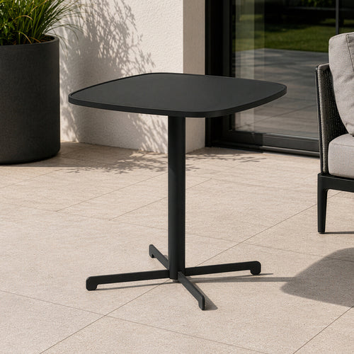 Outdoor bistrotafel Foggia 75x70x70 cm staal antracietgrijs [casa.pro]