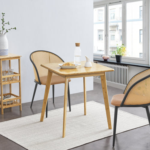 Eettafel Närpes voor 2 personen Bamboe 75x70x70 cm [en.casa] - premiumXL