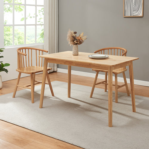 Eettafel Klijori tafel rubberhout [en.casa]