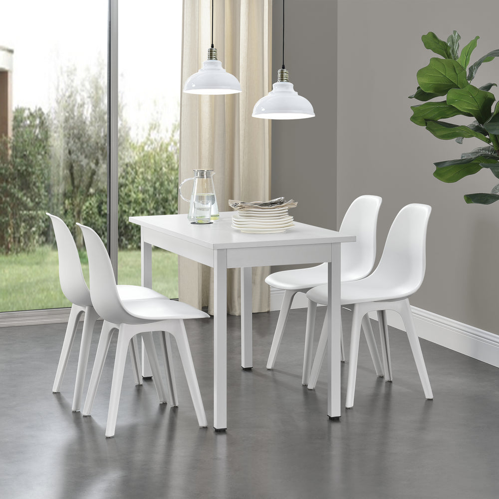Essgruppe Horten 5 - dlg. Tafel 120x60 cm Wit [en.casa] - premiumXL