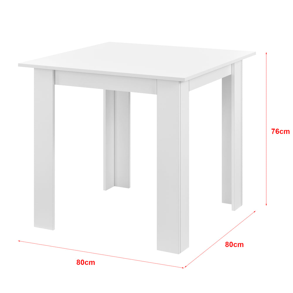 Eettafel Algermissen vierkant 80x80x76 cm - 2 varianten