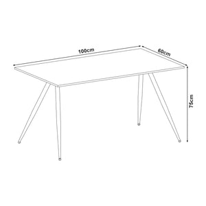 [en.casa] Eettafel Fitjar betonkleurig en zwart - 4 varianten