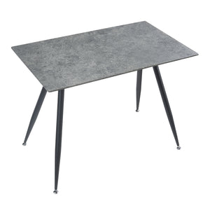 [en.casa] Eettafel Fitjar betonkleurig en zwart - 4 varianten