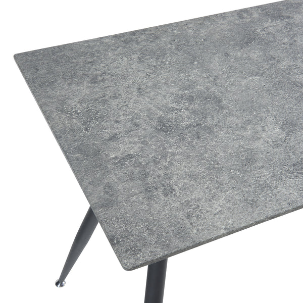 [en.casa] Eettafel Fitjar betonkleurig en zwart - 4 varianten