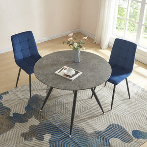 [en.casa] Eettafel Fitjar betonkleurig en zwart - 4 varianten