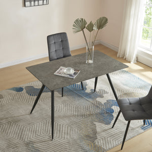 [en.casa] Eettafel Fitjar betonkleurig en zwart - 4 varianten