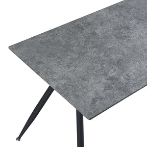 [en.casa] Eettafel Fitjar betonkleurig en zwart - 4 varianten
