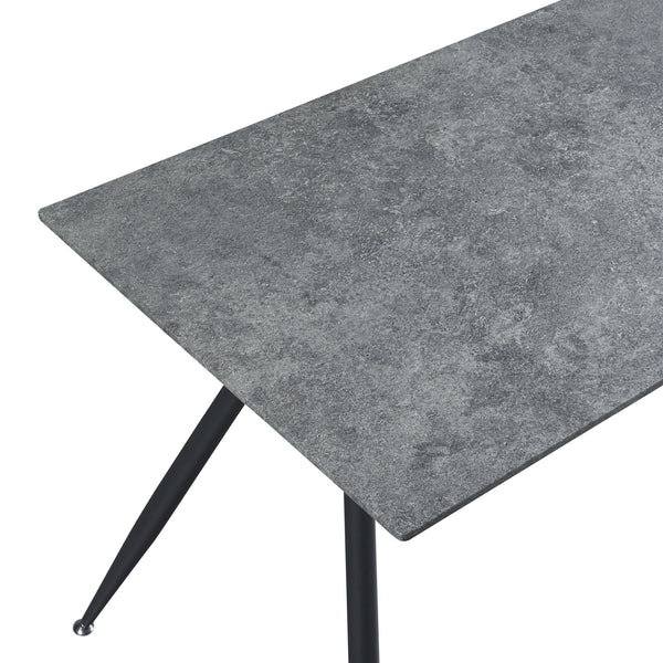 [en.casa] Eettafel Fitjar betonkleurig en zwart - 4 varianten