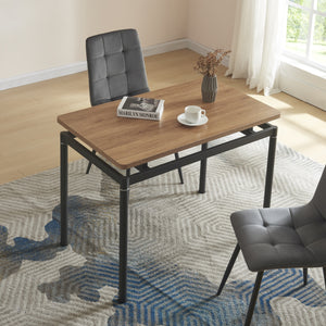 [en.casa] Eettafel Hemnes eikenkleurig en zwart - 4 varianten