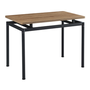 [en.casa] Eettafel Hemnes eikenkleurig en zwart - 4 varianten