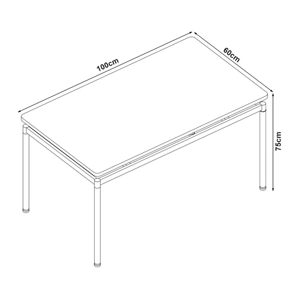 [en.casa] Eettafel Hemnes eikenkleurig en zwart - 4 varianten