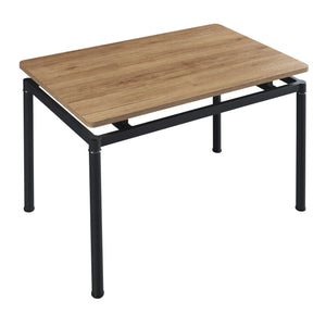 [en.casa] Eettafel Hemnes eikenkleurig en zwart - 4 varianten