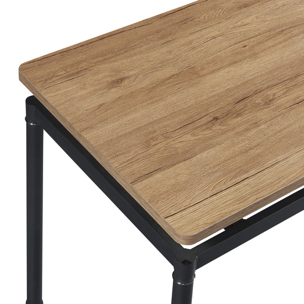 [en.casa] Eettafel Hemnes eikenkleurig en zwart - 4 varianten