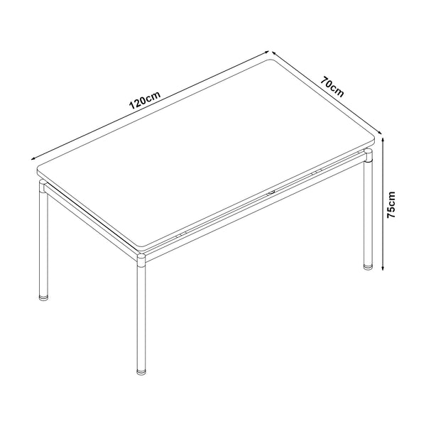 [en.casa] Eettafel Hemnes eikenkleurig en zwart - 4 varianten