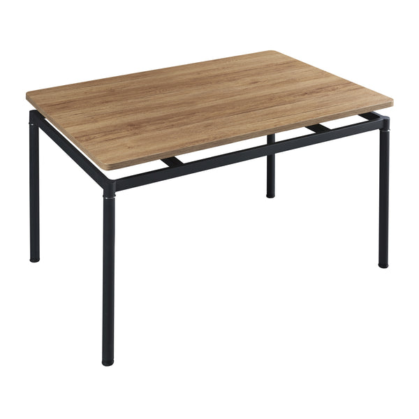 [en.casa] Eettafel Hemnes eikenkleurig en zwart - 4 varianten