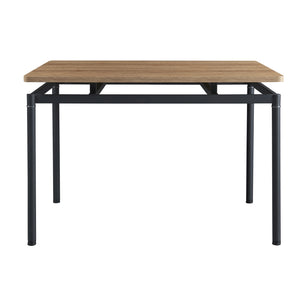 [en.casa] Eettafel Hemnes eikenkleurig en zwart - 4 varianten