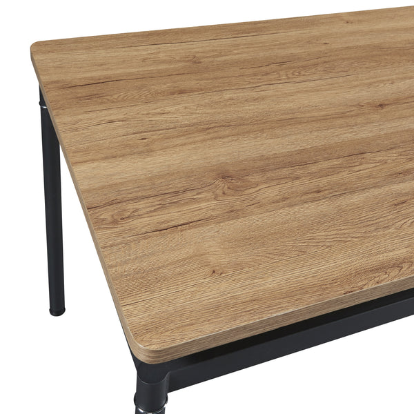 [en.casa] Eettafel Hemnes eikenkleurig en zwart - 4 varianten