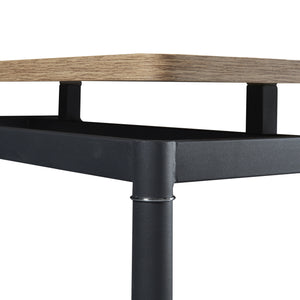 [en.casa] Eettafel Hemnes eikenkleurig en zwart - 4 varianten
