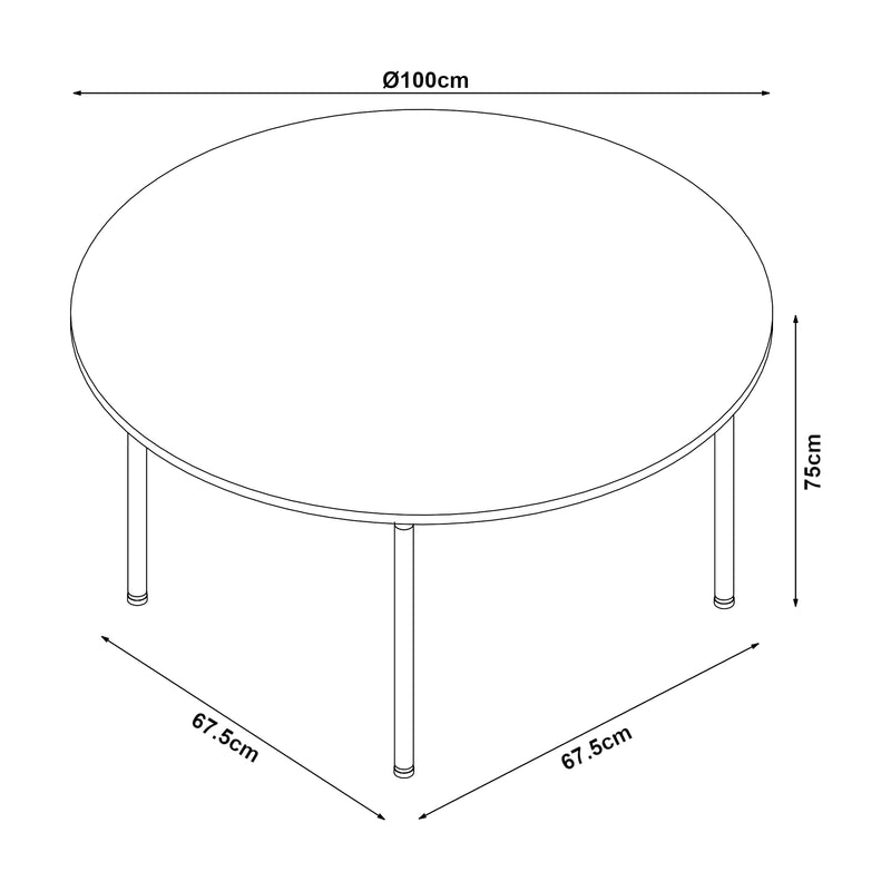 Maatschets [en.casa] Eettafel Hemnes eikenkleurig en zwart - 4 varianten