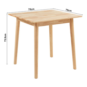 Eettafel Klijori tafel rubberhout [en.casa]