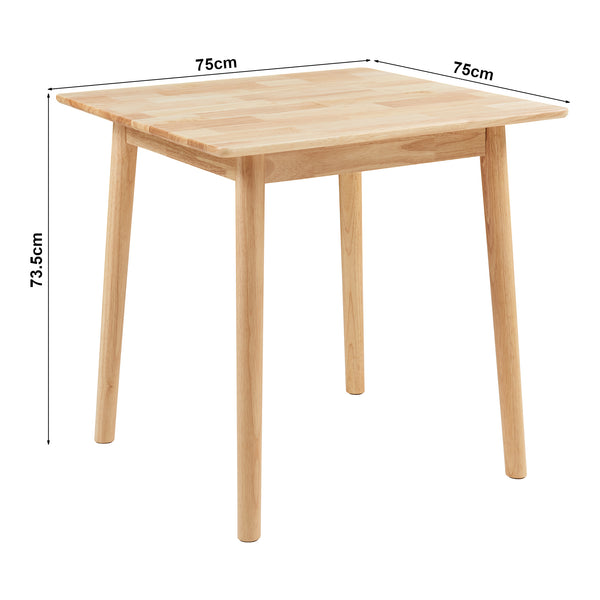 Eettafel Klijori tafel rubberhout [en.casa]