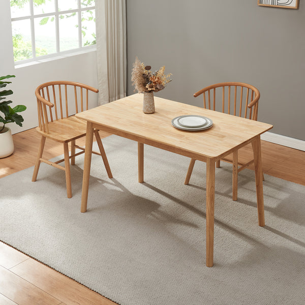 Eettafel Klijori tafel rubberhout [en.casa]