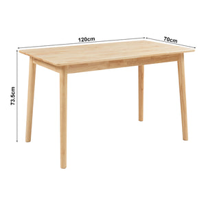 Eettafel Klijori tafel rubberhout [en.casa]