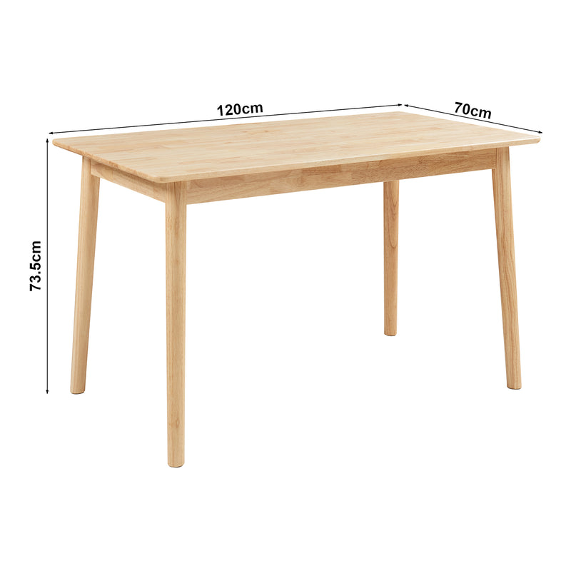 Maatschets Eettafel Klijori tafel rubberhout [en.casa]