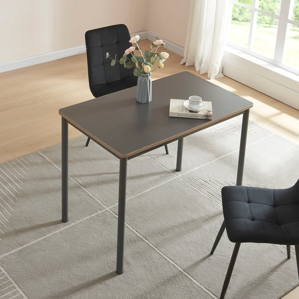 [en.casa] Eettafel Lindesberg grijs eikenkleurig en zwart - 4 varianten