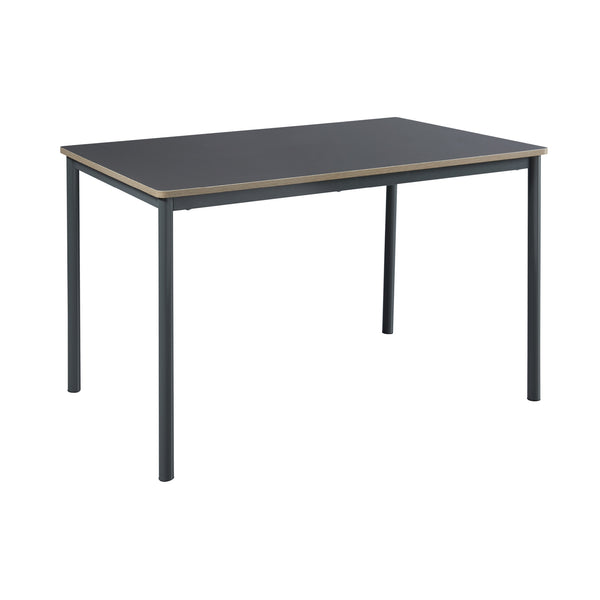 [en.casa] Eettafel Lindesberg grijs eikenkleurig en zwart - 4 varianten