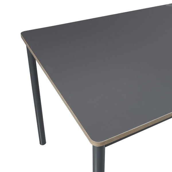 [en.casa] Eettafel Lindesberg grijs eikenkleurig en zwart - 4 varianten