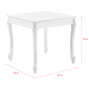 Eettafel Lüneburg landelijk MDF en kunststof wit - 2 maten