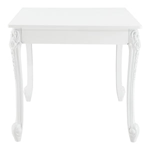 Eettafel Lüneburg landelijk MDF en kunststof wit - 2 maten