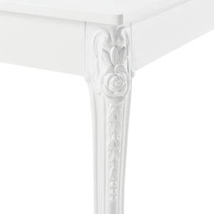 Eettafel Lüneburg landelijk MDF en kunststof wit - 2 maten